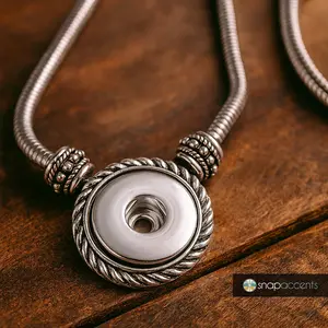 Timeless Pendant Snap Necklace 20 inch (Adjustable) Snap Jewelry