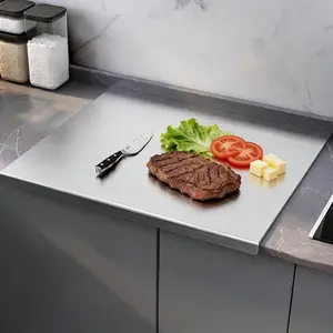 Stainless Steel Chopping Board, Kneading Cutting Board Mats, Metal Cutting Board for Meat, Fruits, Vegetables, Bread, and Baking Small Cutting Boards (40 x 50cm/15.7 x 19.7 in)