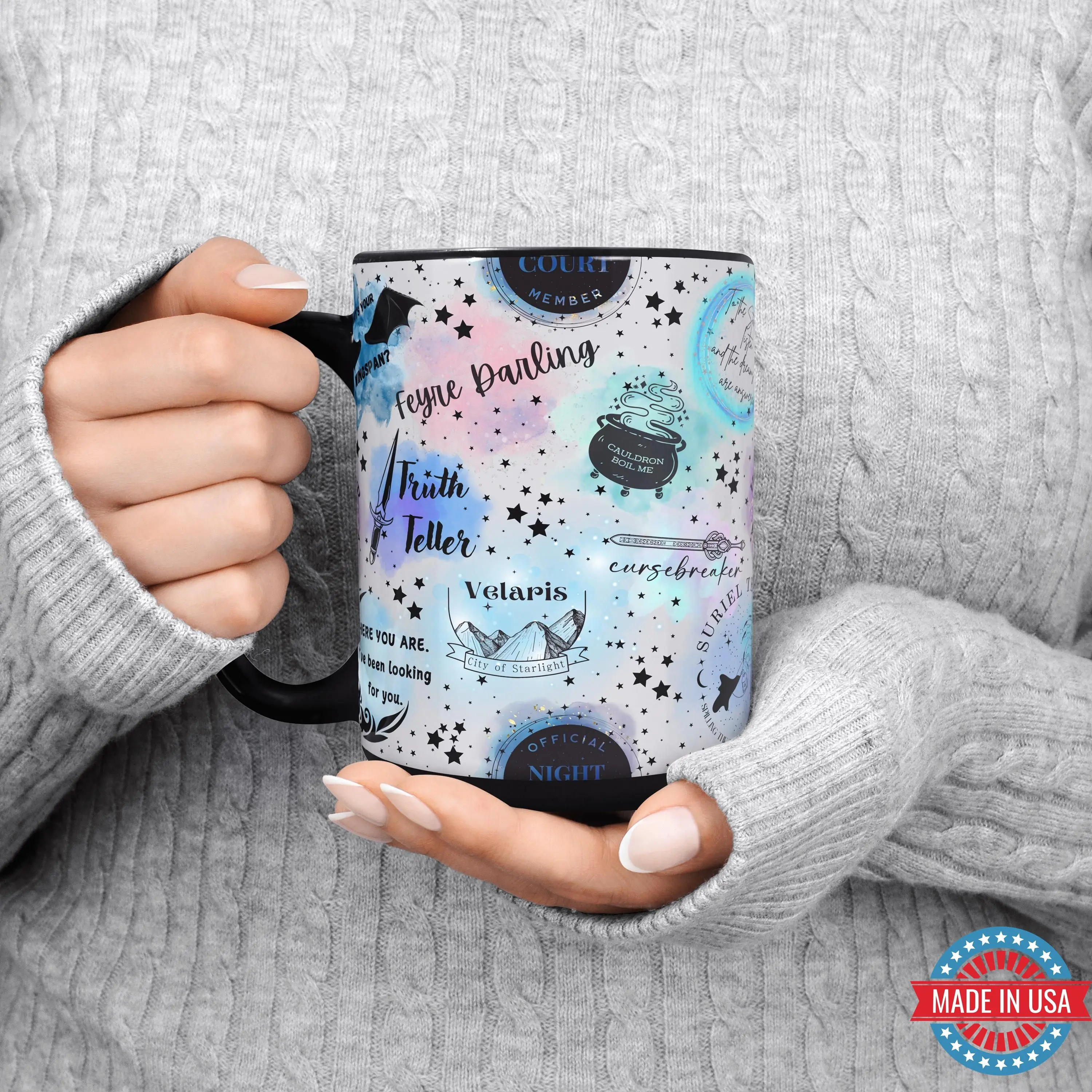 [Sale Up To 50%] ACOTAR Series Mug, Night Court Mug, Feyre and Rhysand Merch, A Court of Thorns and Roses Gift, Bookish Cup for Fantasy Fans, Sarah J. Maas, Ceramic Mug, 11oz & 15oz