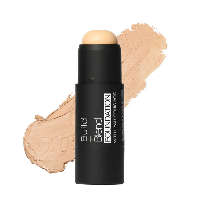 Palladio Build + Blend Stick Foundation - 0.25oz Moisturizing Makeup Foundation with Hyaluronic Acid, Flowers, Ginseng, Creamy Natural Matte, Even Skin Tone, Cruelty-Free Vegan Gluten-Free for Adults' Makeup Routine