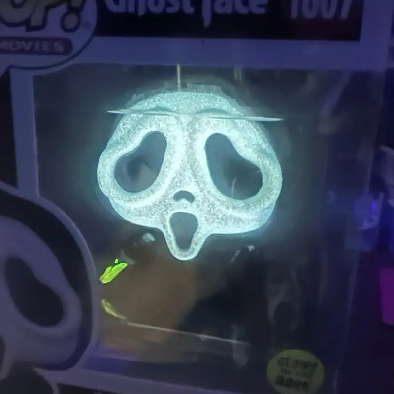 Funko Pop! 1607 Ghostface Neon Glow-in-the-Dark Action Figure, Collectible Figurine