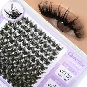 Lash Clusters Kit Wispy Lash Clusters Cluster Eyelash Extensions 10-18mm Lash Extension Kit Eyelash Cluster Eyelash Extensions Waterproof DIY Individual Lashes Clusters Curl Cluster Lashes Volume False Eyelashes with Soft Thin Band