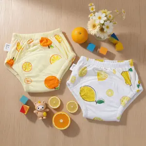 2pcs Baby Potty Training Pants Cloth Diapers, Washable Toilet Diapers, Soft Infant Diapers, Adjustable and Reusable, Unisex Baby Underwear