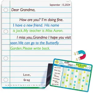 Lined Notebook Paper for Whiteboard 23.3x16.5in,  Chart for ,Giant Notebook Paper for Classroom Draw Write  Dry Erase Handwriting for Teachers