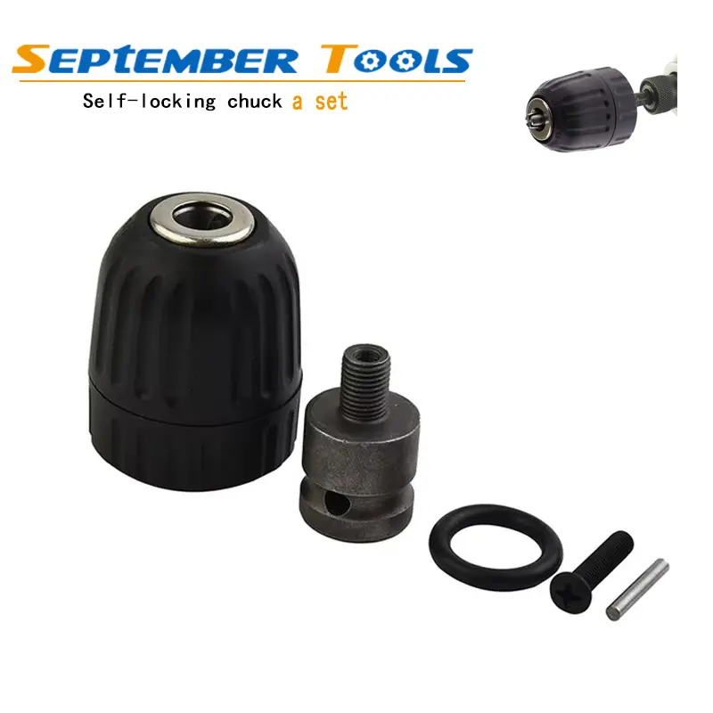 Metal Drill Bit Extension with 0.8-10mm Keyless Drill Adapter Chuck, 3/8-24UNF Thread, Accuracy and Precise Industrial Power Tool Accessory for Impact Tools, Screwdriver Holders