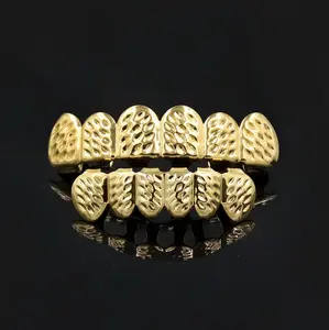 Hip-hop men and women's personalized and fashionable decorative braces, gold-plated braces