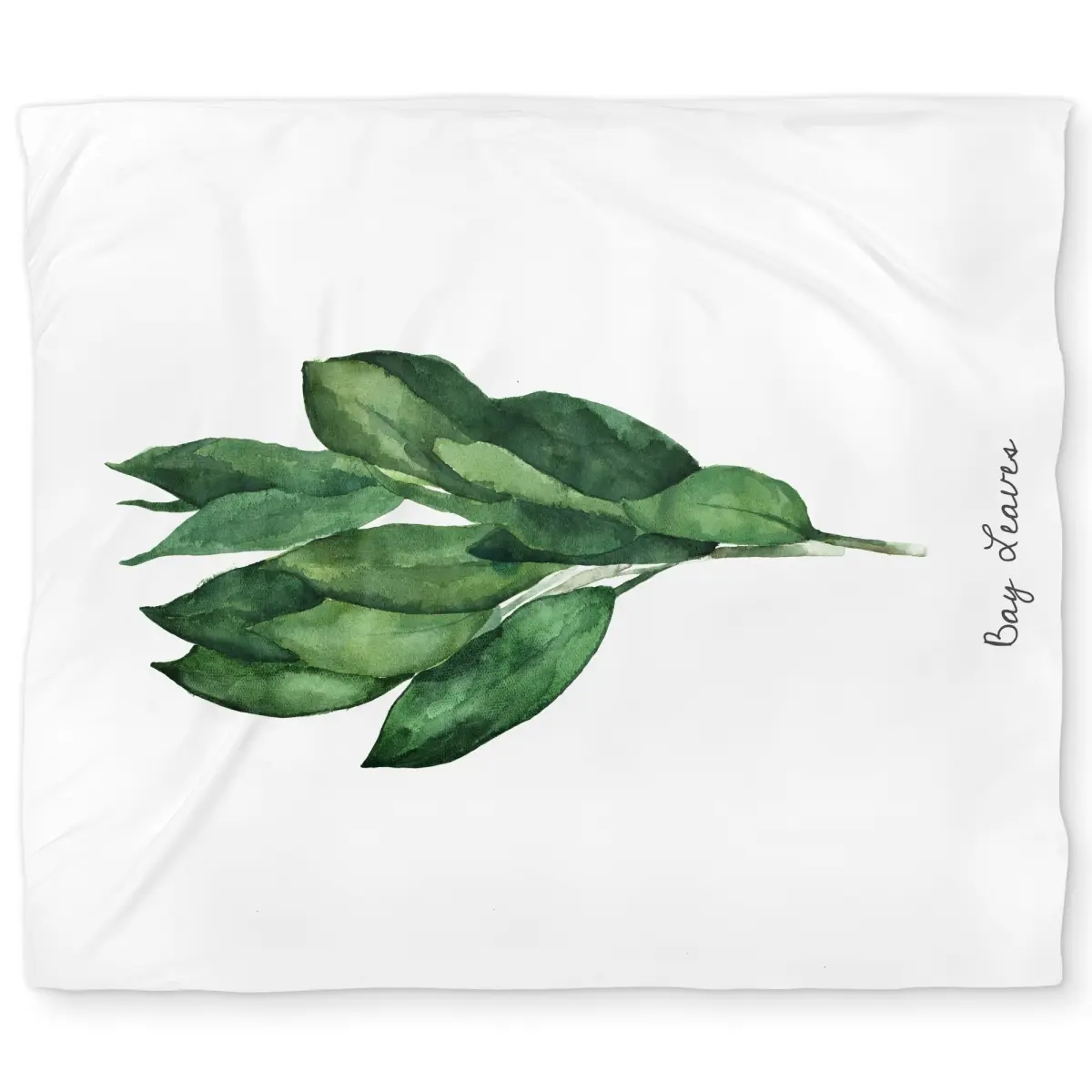 Begin Home Decor C1DCKSW0QEUVFS Bay Leaves Bundle - Kitchen Illustrative Green King Size Duvet Cover