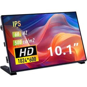10.1 Inch LCD Screen for Raspberry Pi, 1024X600 IPS LCD Display, HDMI Portable Monitor for Raspberry Pi 5/Pi 4B/3B+/3B/B+/Zero/400, Win11/10/8/7, Free Driver (Non-Touch)