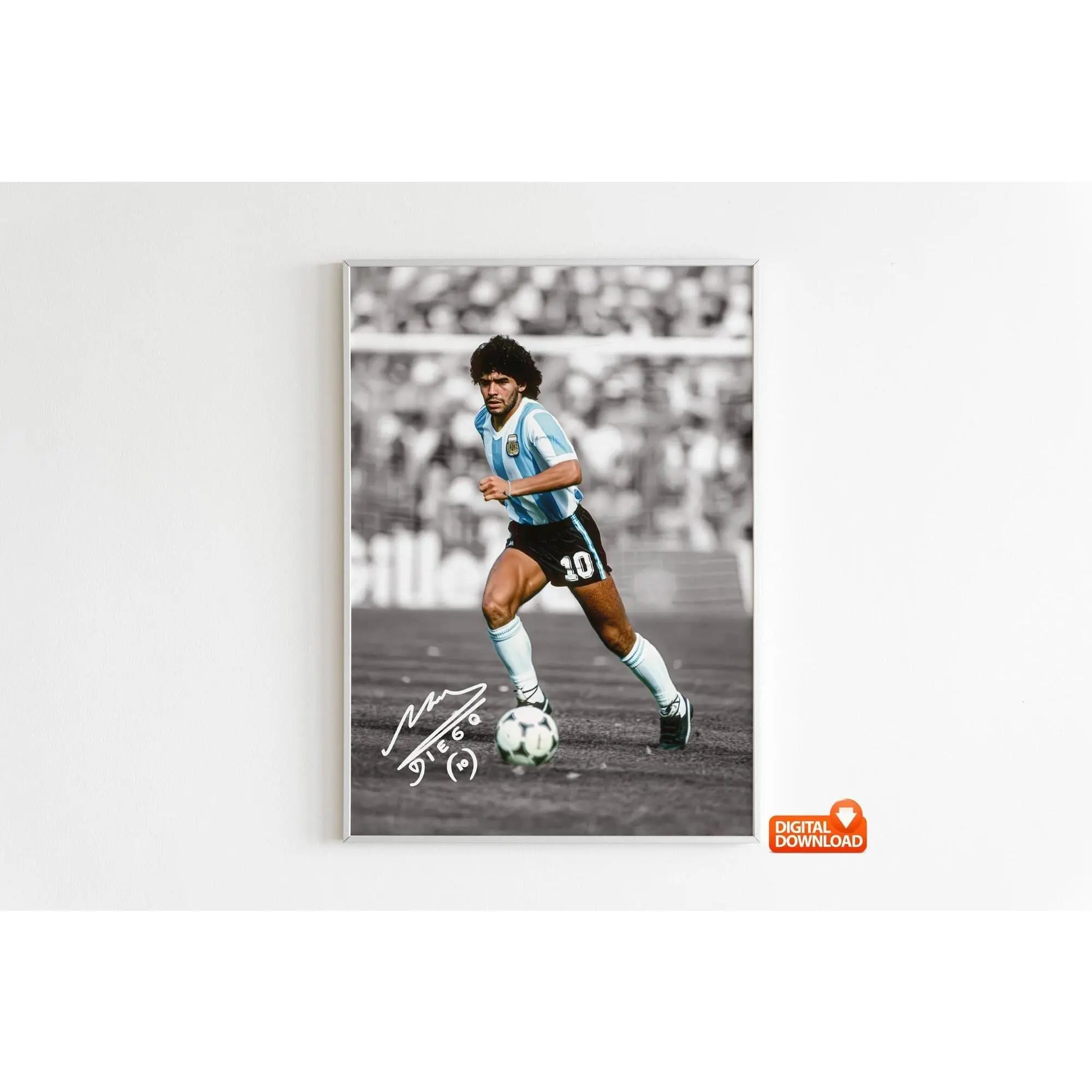 Diego Maradona Poster, Legend Signed Football Poster( Unframed - Print Only )