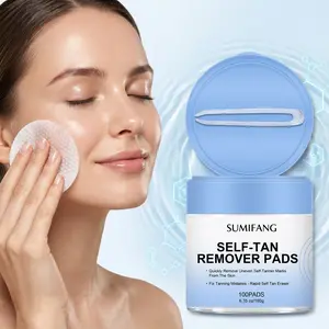 Self-Tan Removal Cotton Pads, Deep Hydration, Brighten Dark Spots, Balance Skin Tone, Remove Tan Lines, Ideal for All Skin Types