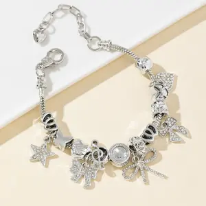 Beaded Bracelet Rhinestone Bow Love Five-Pointed Star stone bead custumes tiny  trinkets