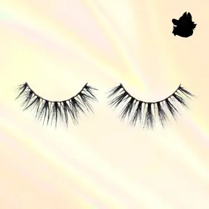 Lexi 3D Faux Mink Glue-On Lashes - Customizable Lengths Up to 16mm, Reusable & Long-Lasting, Includes Free Spoolie, Baby Pink Glitter Case, US Makeup Eyelashes Cosmetic