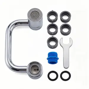 Universal Faucet Aerator, 1080° Swivel Anti-Splash Tap Extender for Kitchen & Bathroom, Fits 99% Faucets, Water Saving Spray Head