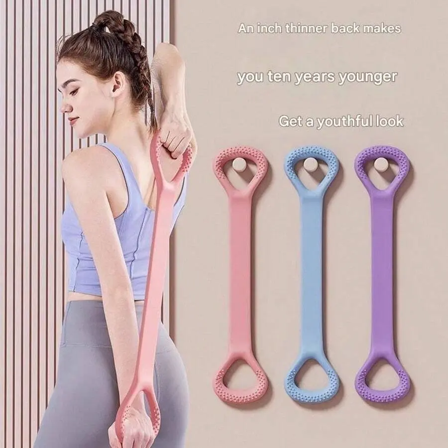 Silicone Yoga Stretch Band - Universal Elastic Resistance Band For Full Body Workout, Shoulder, Back And Arm Stretching, Non-Slip Exercise Bands For Home Fitness Resistance Bands