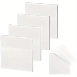 1pc 50 Sheets Transparent Sticky Notes - Clear Sticky Notes Waterproof Self-Adhesive Translucent Sticky Note Pads For Books Annotation And Journaling, Clear Sticky Notes For School & Office
