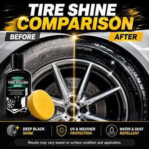 100g Car Plastic & Rubber Restorer Wax, Black Trim & Interior Polish, Tire Shine Dressing, Anti-Aging Renewal Cream for Auto Exterior Trim, Dashboard, Rubber, Leather Seats & Interior Care