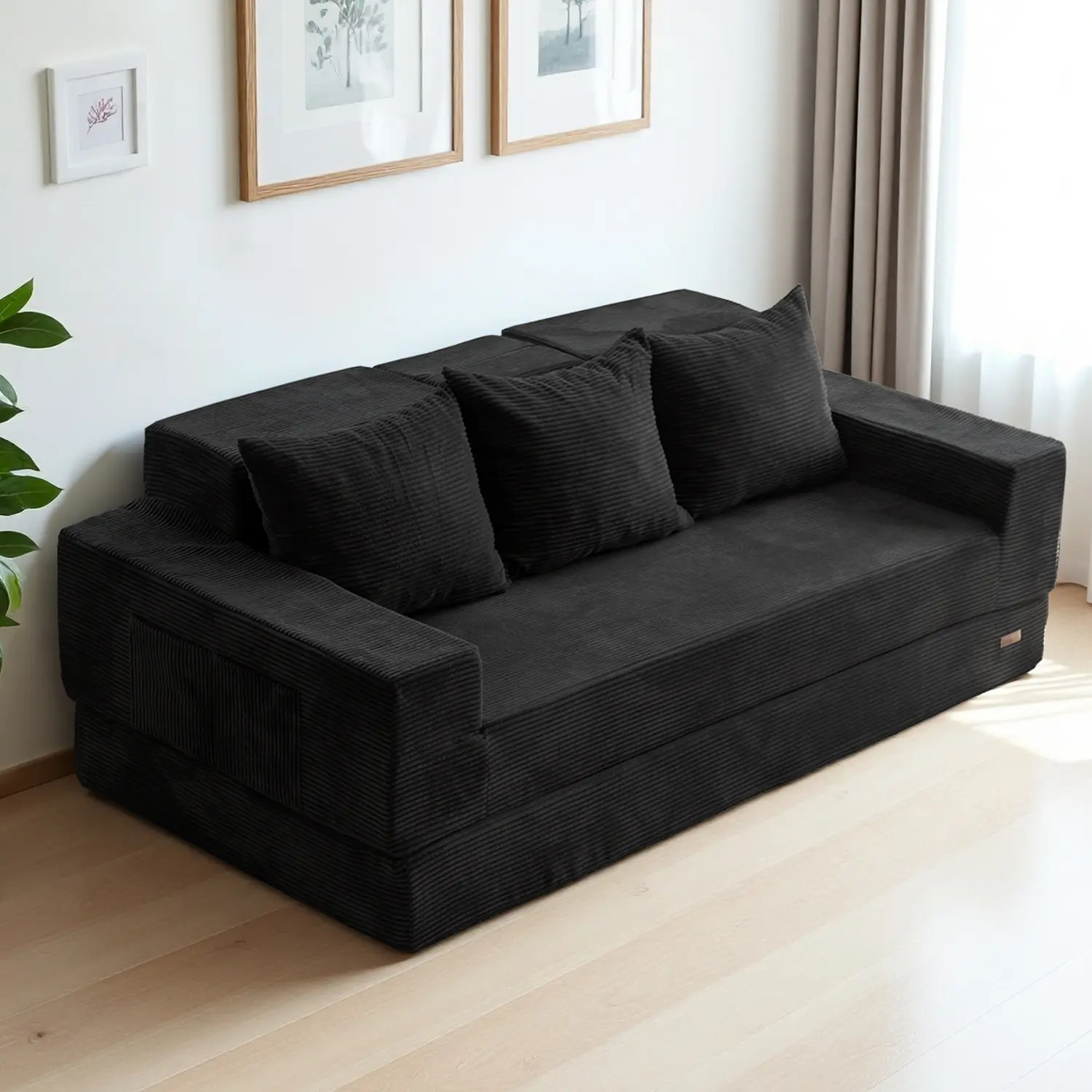 3 Seater Black