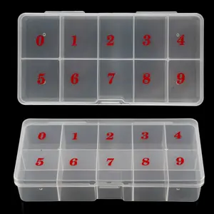 Nail Supplies Nail Patch Storage Empty Box PP Box Translucent Wearable Manicure Box 500 Pieces Fake Nail Sheet Empty Box Flat Bottom Jewelry Box Storage Box