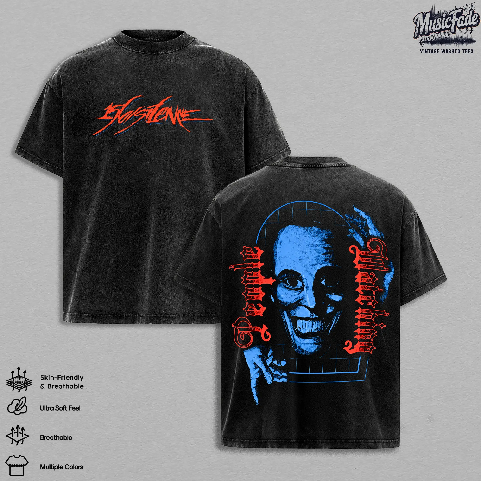 156/Silence Vintage Washed T Shirt, Metalcore Band Merch Tee, Post Hardcore Music Shirt, Dark Horror Graphic Tee, Alternative Rock Streetwear, Distressed Black Band Apparel, Heavy Music Fan Clothing, Gothic Grunge Style Shirt, Underground Metalcore Merch