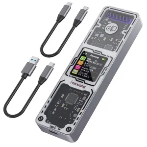fanxiang SSD Enclosure, USB 3.2 Gen 2 (10 Gbps), M.2 NVME/SATA SSD Enclosure, USB Adapter/Reader
