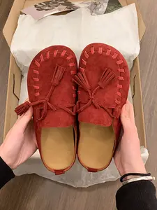 Women's Summer Wedge Mules, Casual PU Leather Slip-On Shoes, Comfortable Breathable Low Top Boots for Daily Wear Walking Shoes, Breathable Clogs