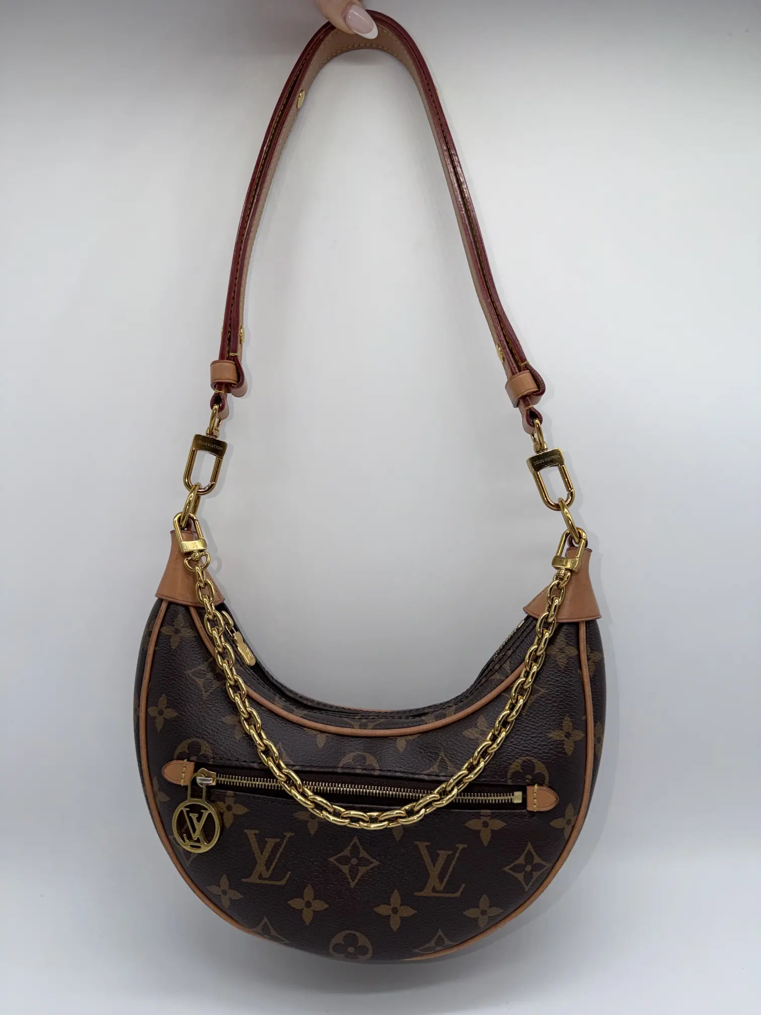 Pre-owned Louis Vuitton Coated Canvas Shoulder Bags Monogram Loop Bag