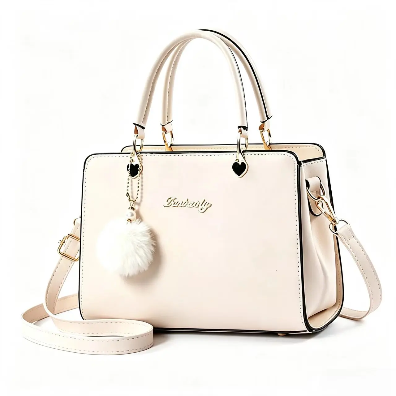 featuring a PU leather design and a beige color scheme. The spacious interior can accommodate a phone, wallet, lip balm, and everyday essentials, making it perfect for dates, shopping, gatherings, and daily commutes.