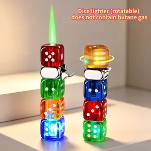 2026 New Dice Lighter, Butane-Free Creative Fidget Stress Relief Toy, Multipurpose for Daily Kitchen Outdoor Use, Candle Lighting & Holiday Party Gifts
