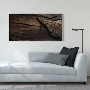 Conscious Sales C1FC2448XU9EN9 24 x 48 in. Brown Wood - Black & White Framed Canvas Home Decor, Decoration, Wall