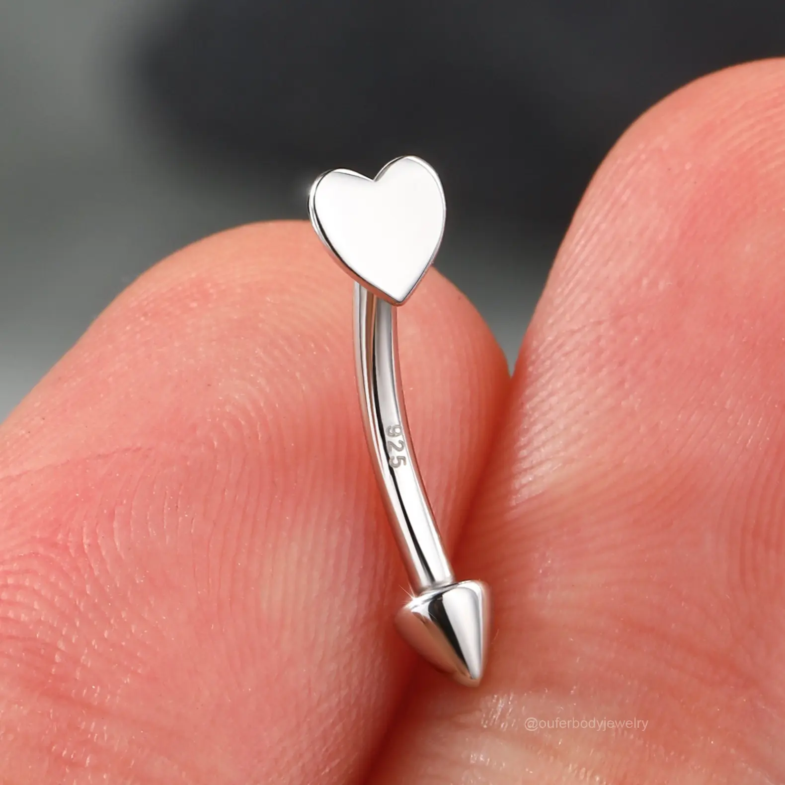 S925 Silver Heart Ring