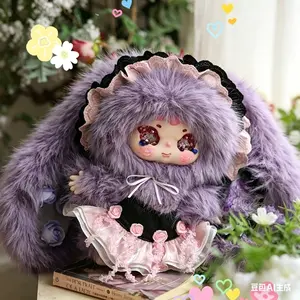 JIIMO Rose Dream Isle Collection  600%  series Mystery Boxes Bag Pendant Bunny Plush Dolls Soft Collectibles（Hidden Style 2/24+ Surprise Styles 1/24）