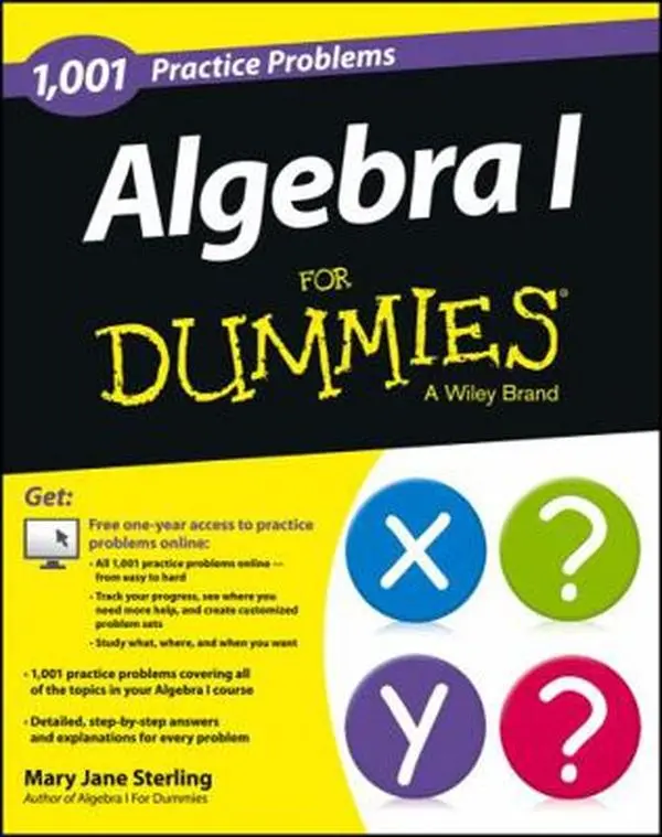 USED Book - Algebra I: 1,001 Practice Problems for Dummies (+ Free Online Practice) by Sterling, Mary Jane (Paperback) - english