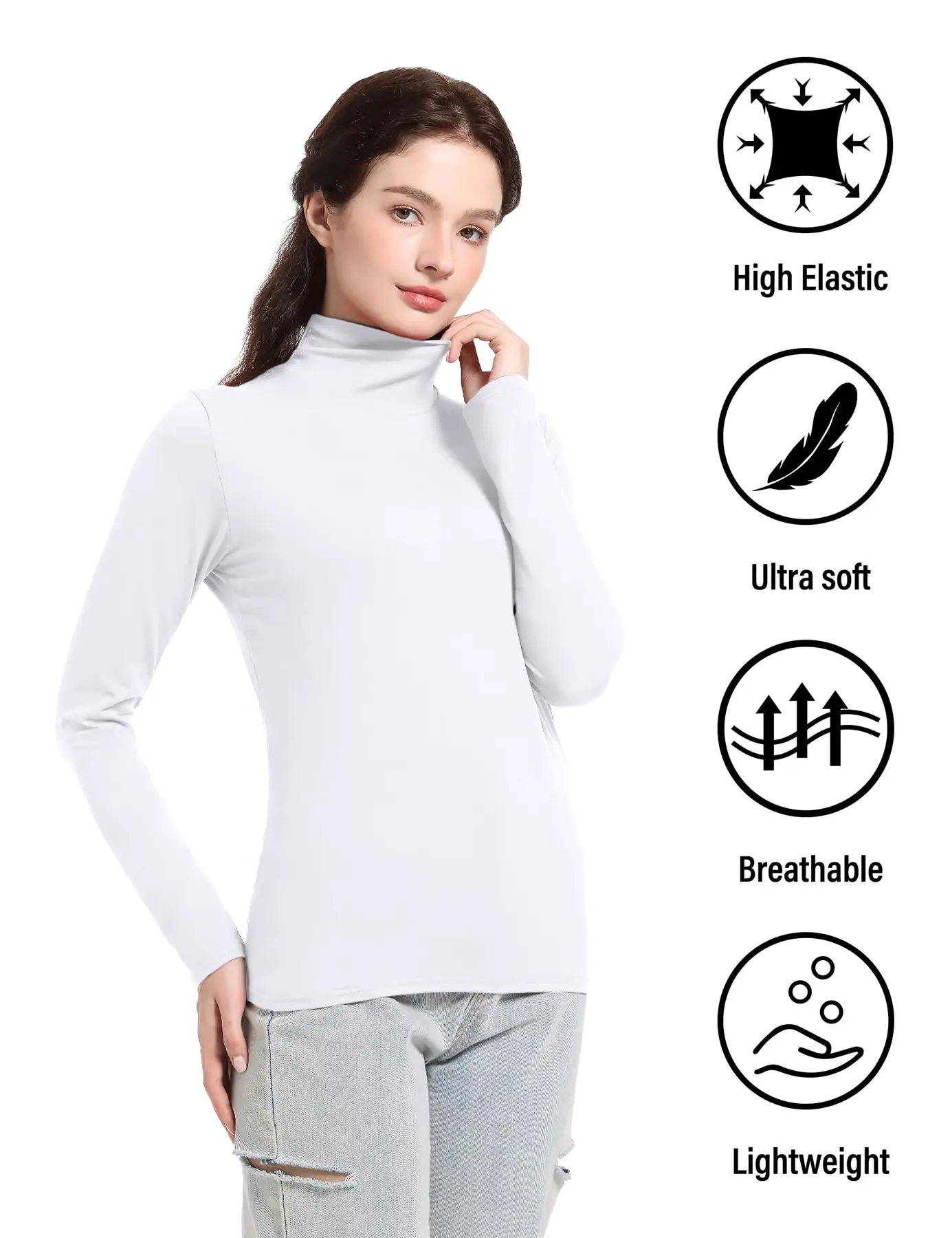 3-Pack Women’s Thermal Shirts - Fleece Lined Compression Long Sleeve Base Layer Tops for Winter Cold Weather