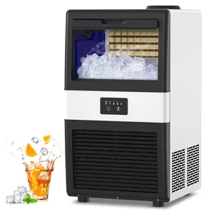 Commercial Ice Maker Machine, 70lbs Per Day Under Counter Ice Maker with 10lbs Storage Bin, Freestanding and Built in Ice Maker for Home, Office, Bar