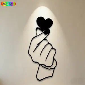 1pc Heart-In-Hand Metal Wall Art, Heart-In-Hand Statue Mural, Ideal Gift for Valentine's Day, Wedding, Heart-In-Hand Decor Enthusiasts, Rust-Resistant Metal Wall Decor Wall Sculptures, Perfect for Bedroom Wall & Garden Fence, Romantic Home Decor