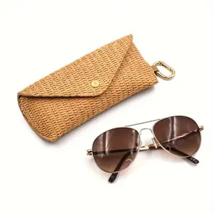 Creative Woven Strap Hook Eyeglass Case, Durable PP Material, Soft Felt Lining, Protects Glasses From Scratches, Fun Storage and Fashion Accessory, Portable Sunglasses Organizer