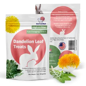 Snout and Shell Dandelion Leaf Treat for Small Pets – 1 oz (28g) | High-Fiber, Natural Foraging Snack for Rabbits, Guinea Pigs, Chinchillas, Squirrels & More