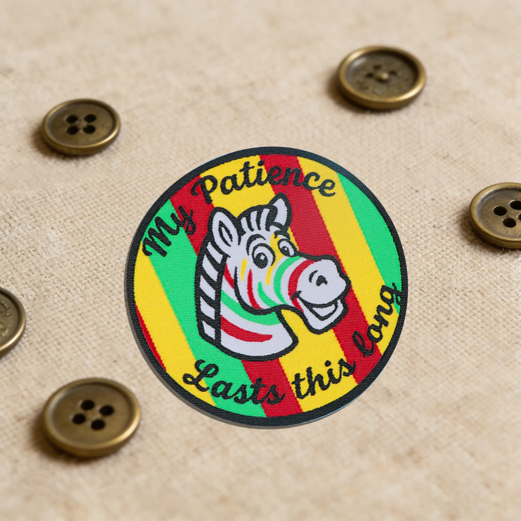 Rainbow Pony Woven Label Striped Embroidery Patch, Embroidered Patches, Back Adhesive Iron-On Repair Patch, Suitable for Clothes Jackets Hats Accessories, 1 Piece