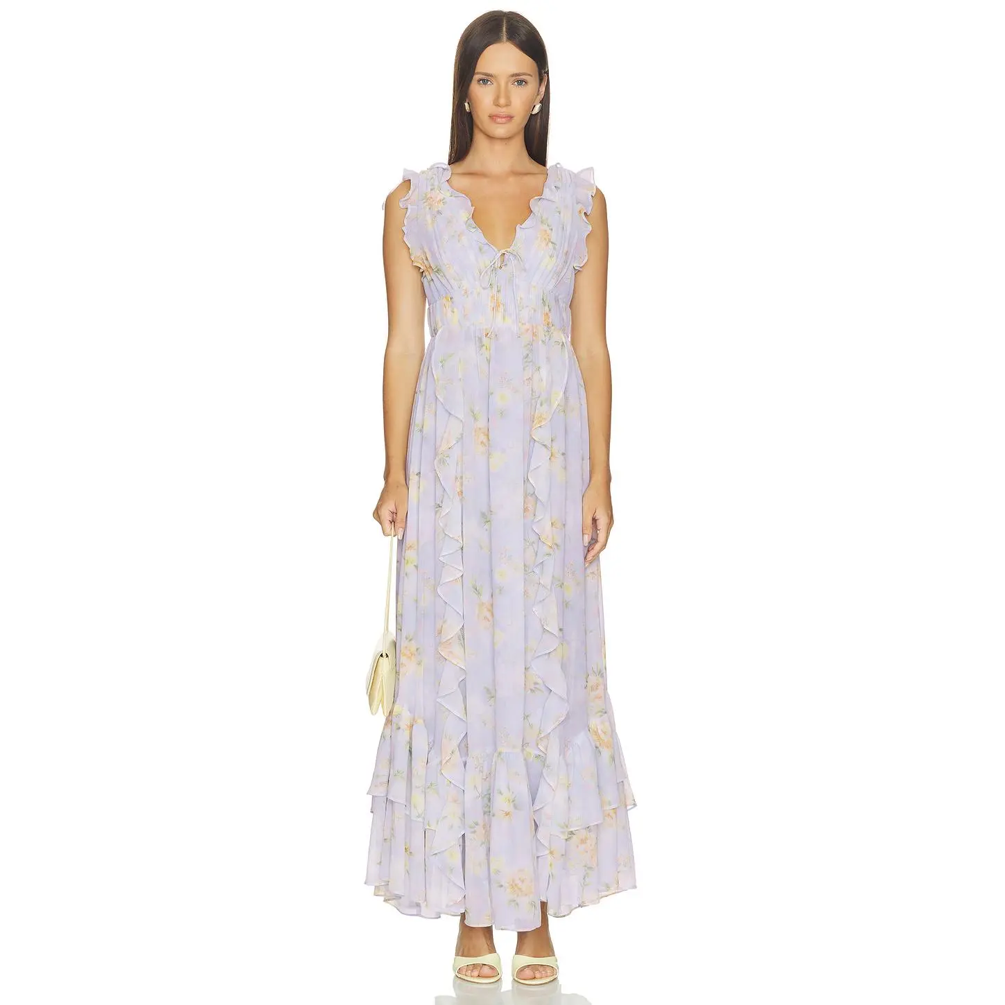 ASTR the Label Kindra Dress in Light Blue Floral