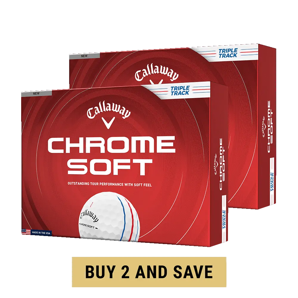 Callaway Golf Chrome Soft Triple Track 2 Dozen Golf Balls in White