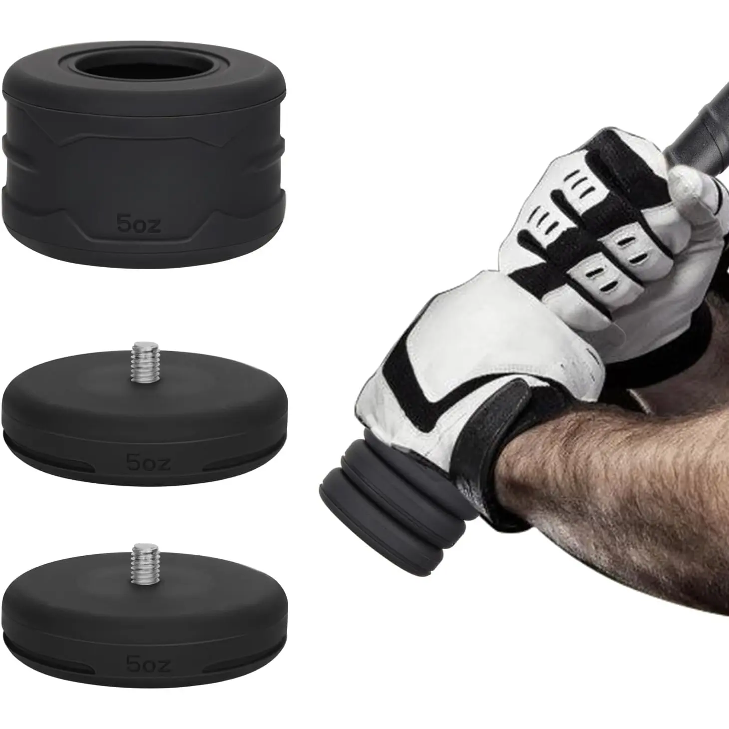 6 count Baseball Bat Grip Choke Up Rings Bat Choke with Baseball Bat Weighted Swing Knob 15 OZ for Baseball Softball Teeball Tball Swing  Baseball Bat Accessories