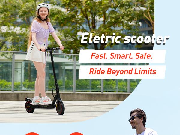 【summervibes】Long Range Commuter Electric Scooter, 22MPH/18MPH Max Speed, 21 Miles Long Range,10''/8.5'' Tires,  Folding Electric Scooter Adults with Head Lights