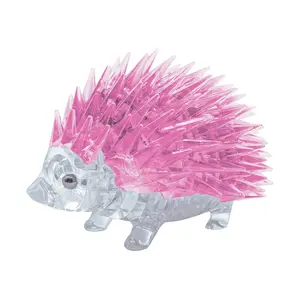 3D Crystal Puzzle - Hedgehog (Pink): 55 Pcs