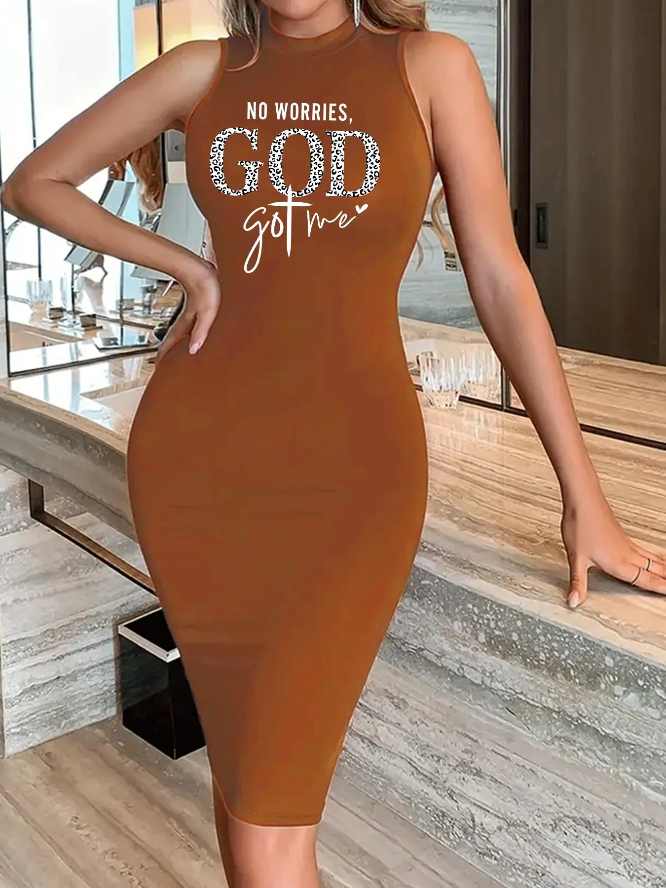 New Summer Women's Dress, i8056G58 Style, Stand Collar, Strapless,  Mid-Length, High Waist, Bodycon, Knitted Fabric, Tight-Fit, Womenswear -  TikTok Shop