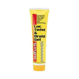Sulfur 8 Loc Twist & Braid Gel, Fragranced Hair Care Product, 6 oz Hair Styling Gel