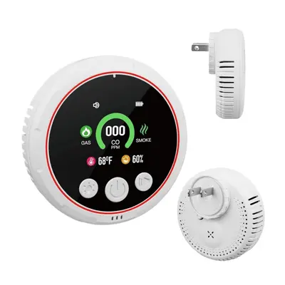 Co2 Detector 4-in-1 Carbon Monoxide & Natural Gas Detector - Portable ...