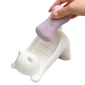 Soap Dish Drainable Sponge Soap Bar Container Cute Cat-shaped Creative Water Drain Soap Tray Washing Sponge Holder for Shower Box