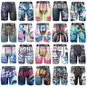 Men's Breathable Long Leg Boxer Briefs - 4-Way Stretch, Moisture Wicking, Quick-Dry, Chafe-Free Training Underwear, Workout Innerwear with Graffiti Print for Gym, Daily Comfort