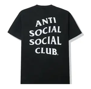 Anti Social Social Club Mind Games Logo Short Sleeve Tee Shirt Black White