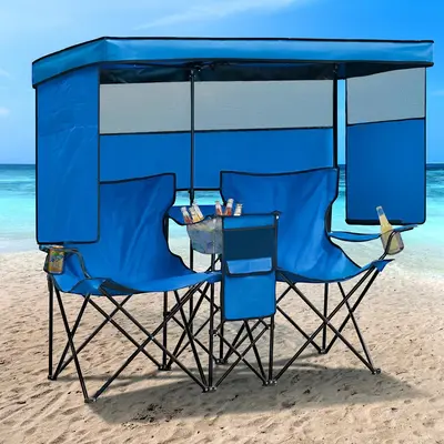 Camping Chair Rio Beach Sun Shade Rio Beach X Ft Blue Total Sum